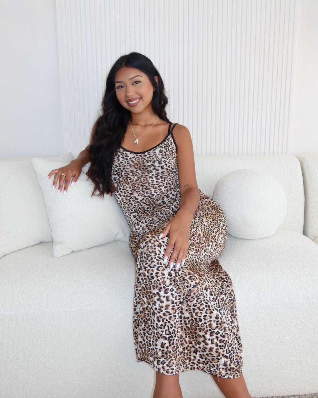 Main Stage Leopard Maxi Dress Medium Main Stage Leopard Maxi Dress Medium