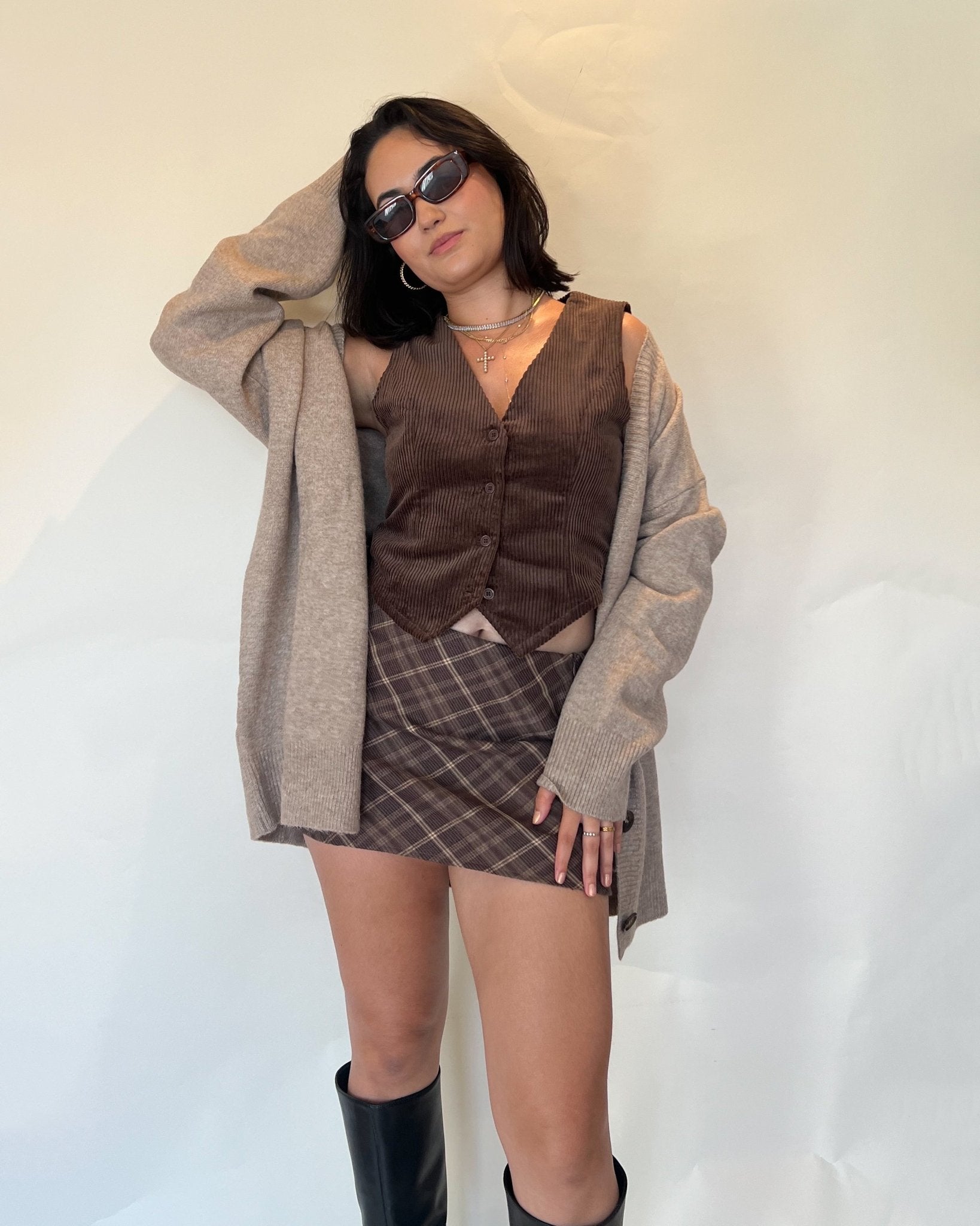 Autumn Days Plaid Mini Skirt - Marmol Boutique