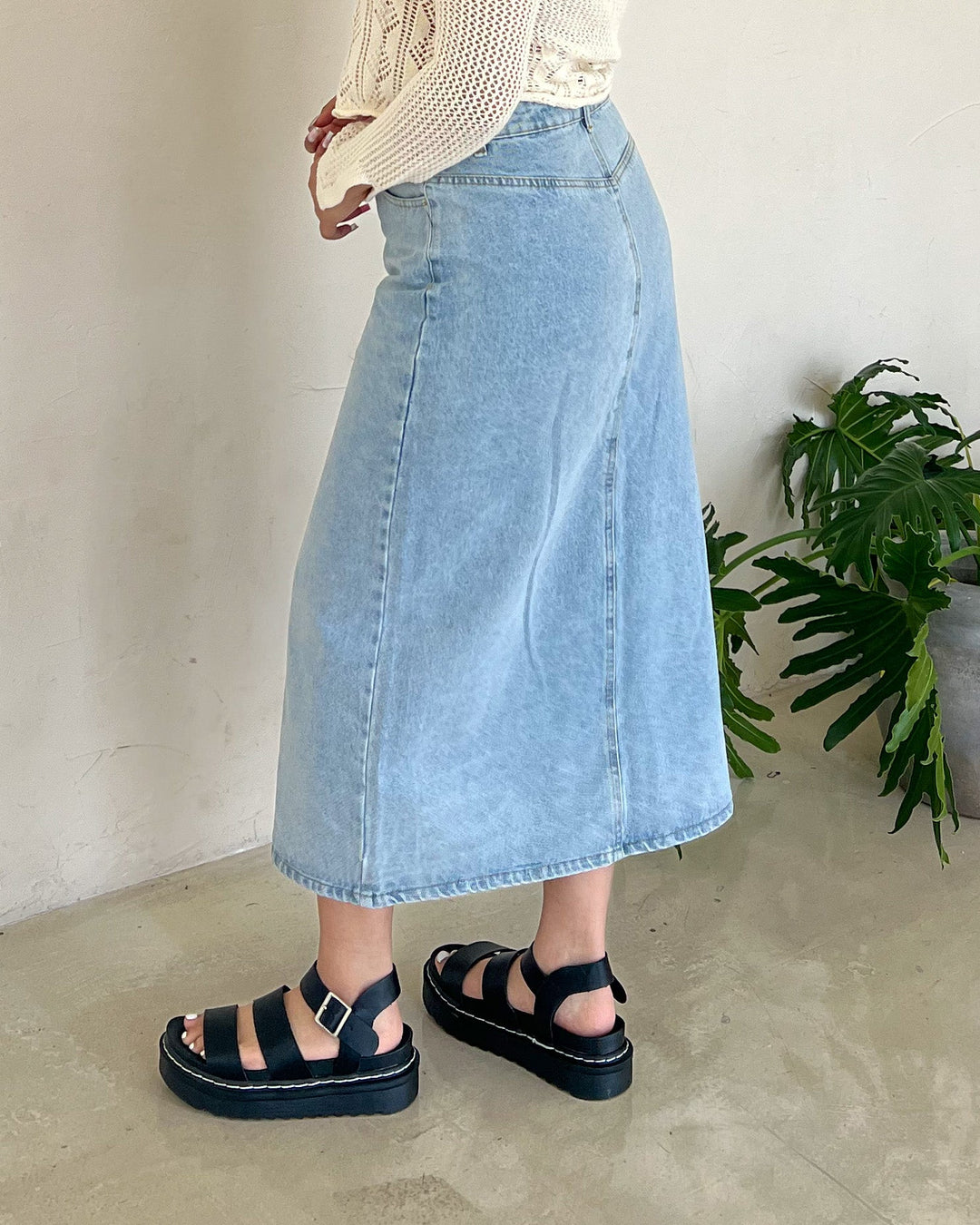 Chill Out Denim Midi Skirt - Marmol Boutique