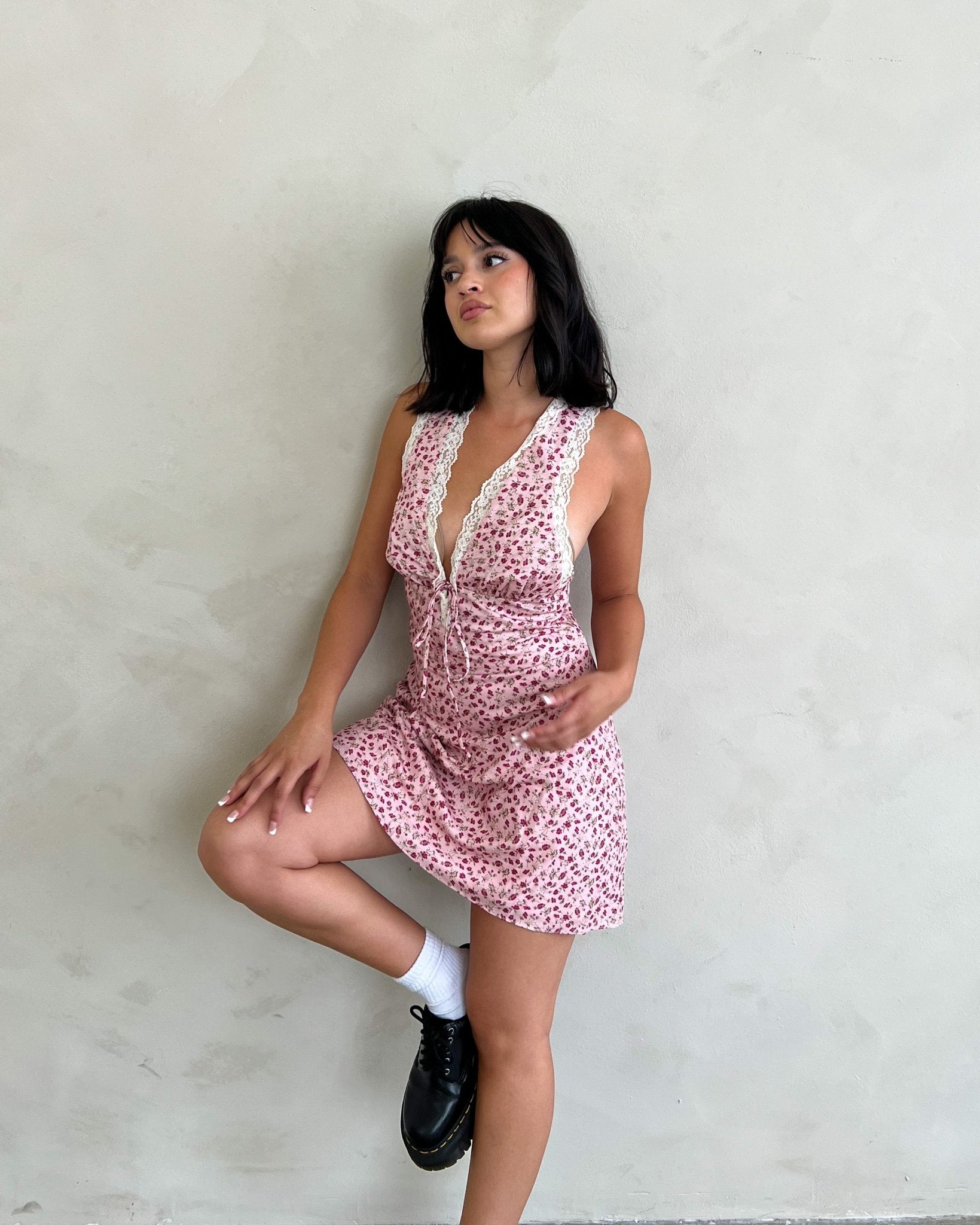 Lovers Pink Lace Mini Dress - Marmol Boutique