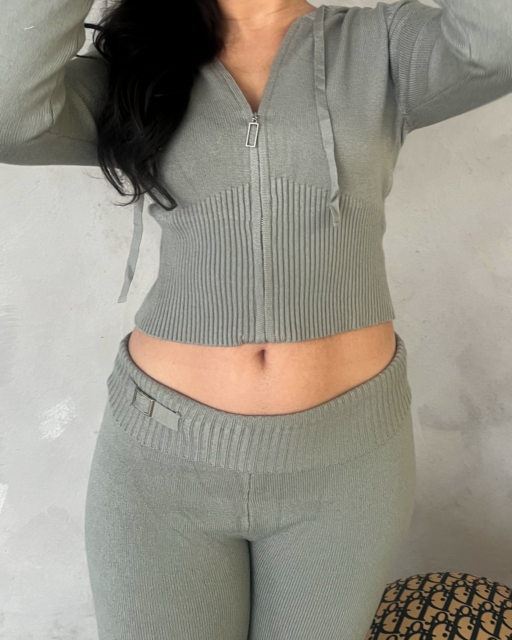 On the Daily Knit Flare Pants - Marmol Boutique