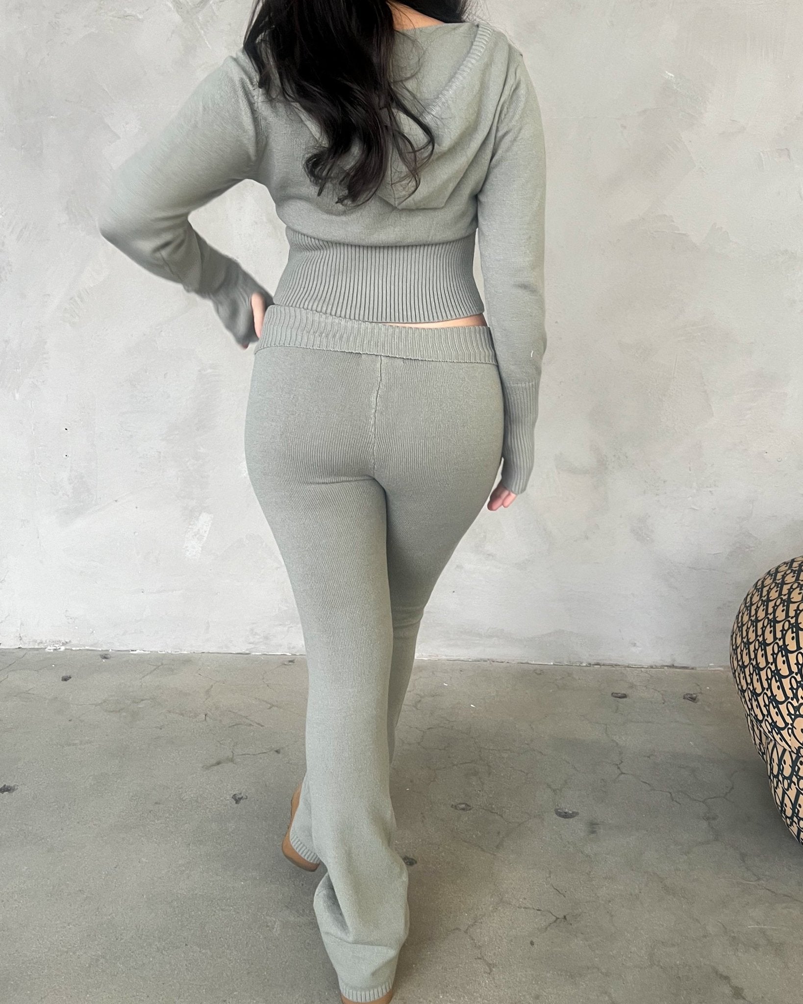 On the Daily Knit Flare Pants - Marmol Boutique