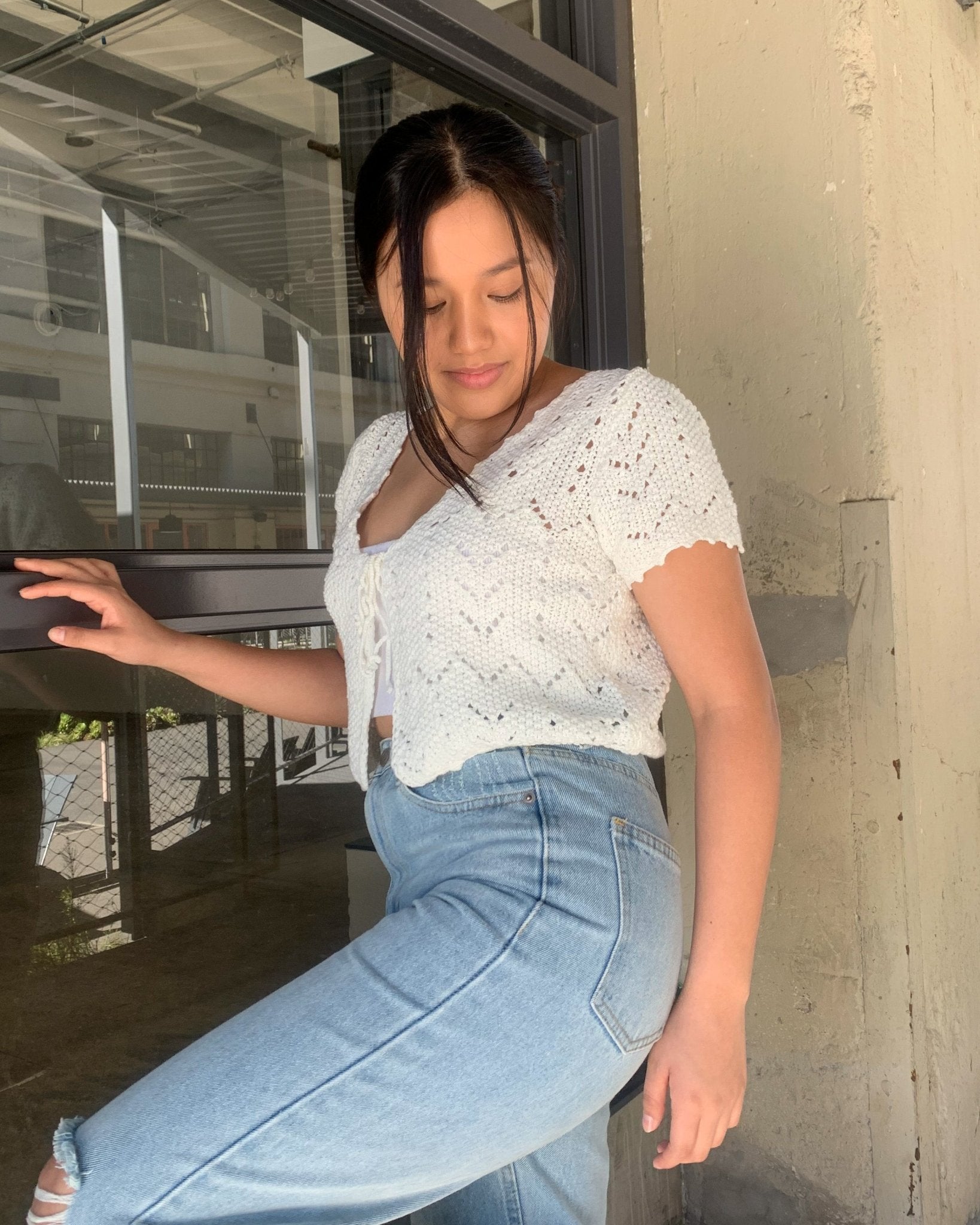 RESTOCKED: Rosie White Tie-Front Knit Top – Marmol Boutique RESTOCKED: Rosie White Tie-Front Knit Top – Marmol Boutique
