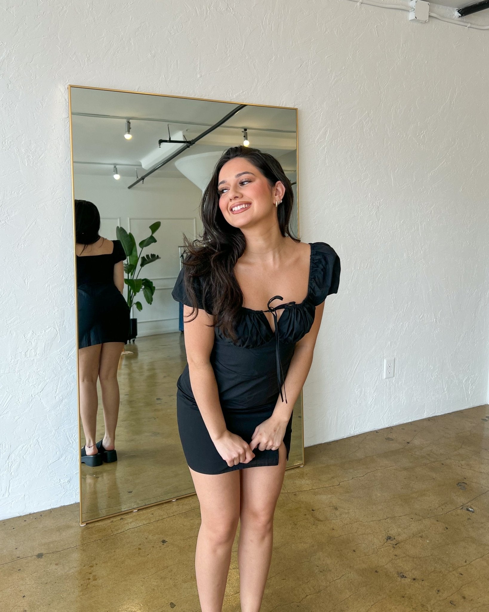 Sweetie Black Mini Dress - Marmol Boutique