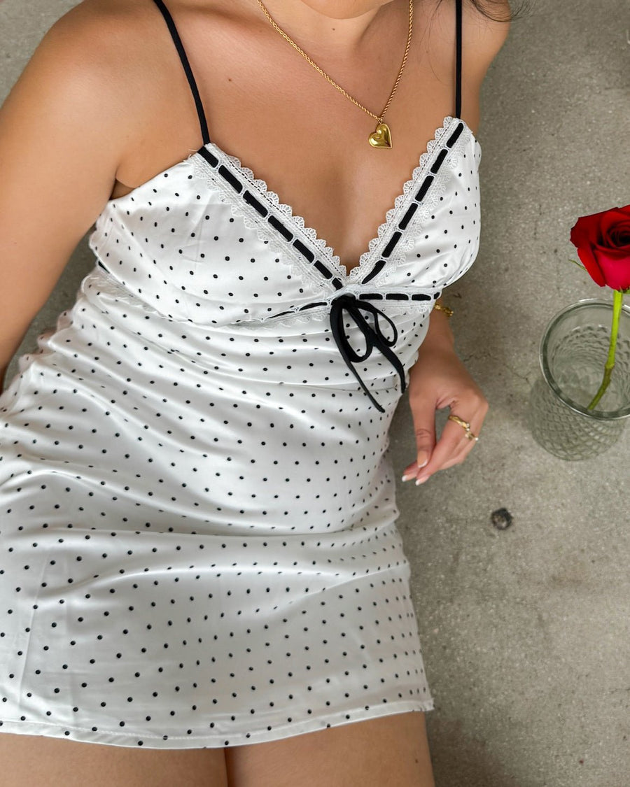 Mirell Mini Polka Dot Dress – Bold, Playful, and Floral main image 0